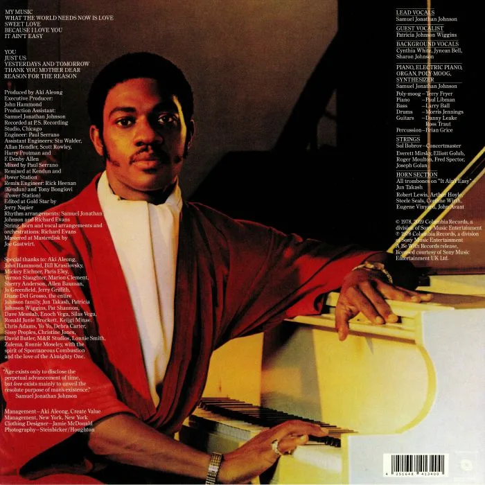 Обратная сторона обложки — Samuel Jonathan JOHNSON — My Music (reissue)