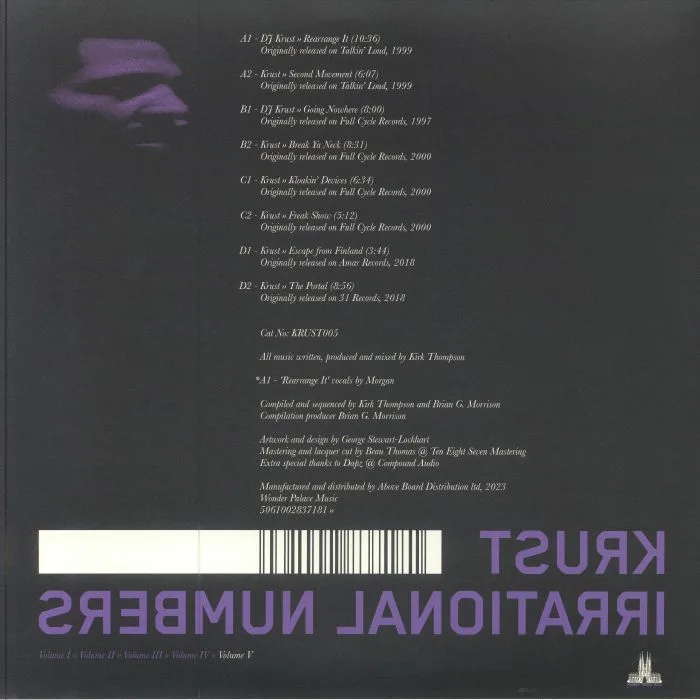 Back cover — KRUST — Irrational Numbers Volume 5