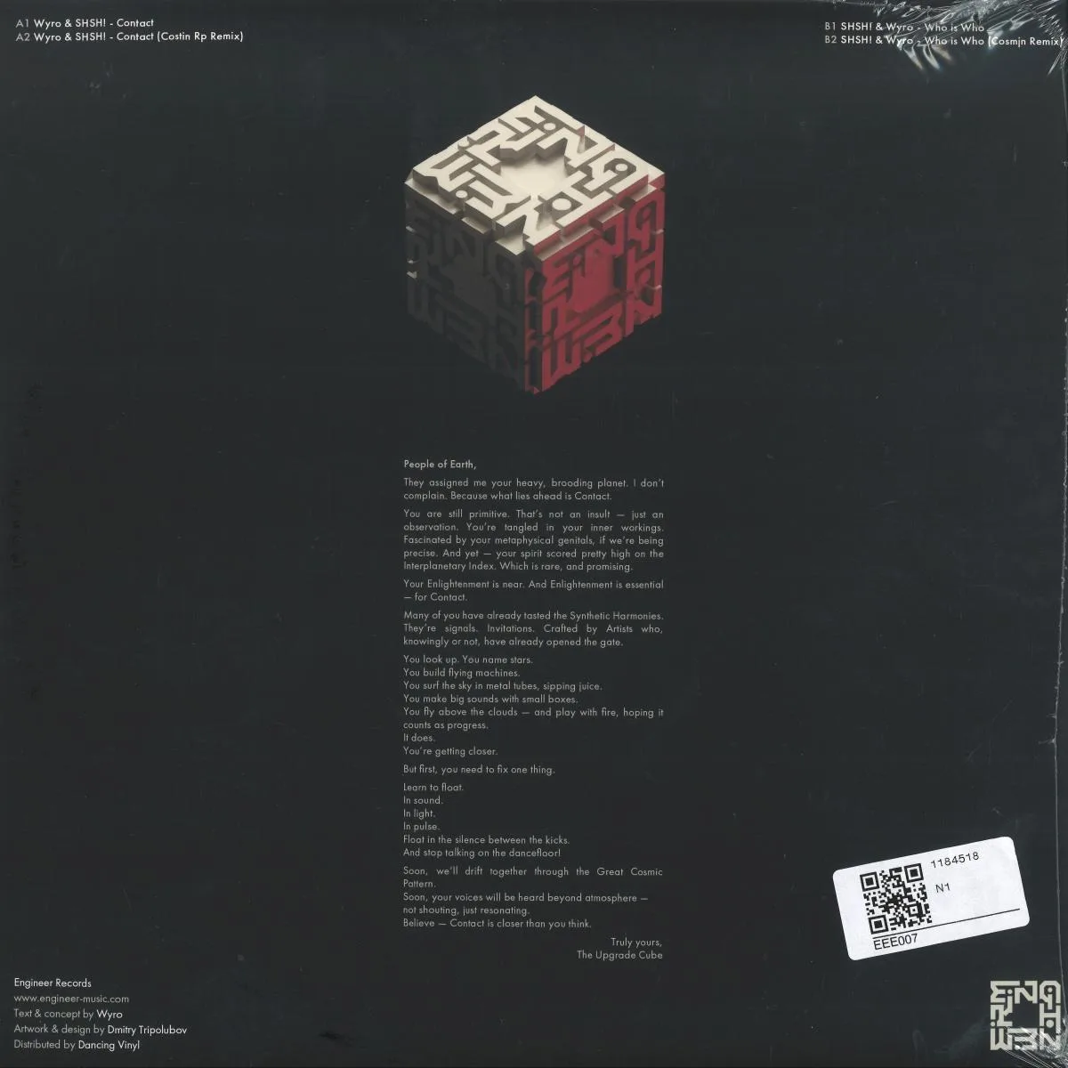 Обратная сторона обложки — Wyro & Shsh! — Contact EP