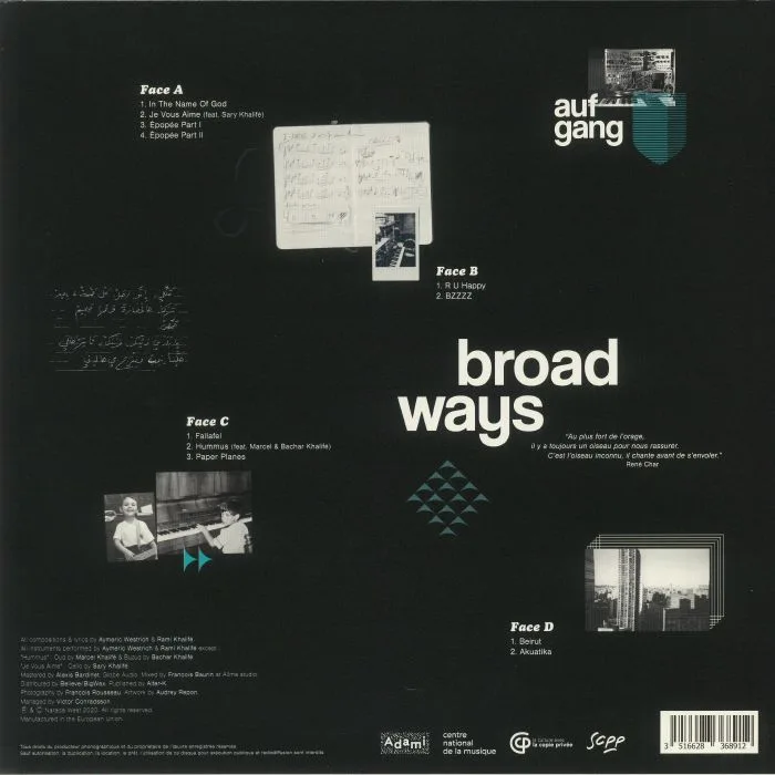 Back cover — AUFGANG — Broad Ways