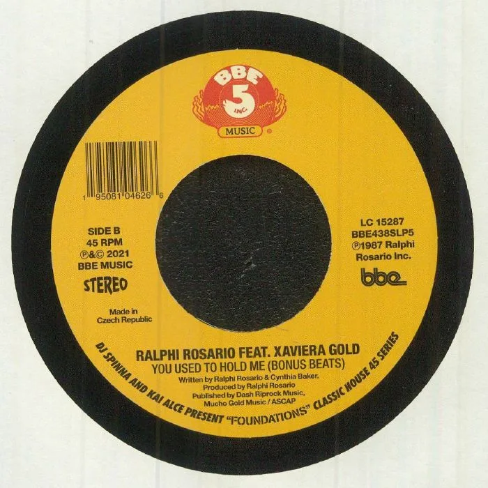 Back cover — DJ SPINNA / KAI ALCE / RALPHI ROSARIO — DJ Spinna & Kai Alce Present Foundations Classic House 45 Series Part 5: You Used To Hold Me