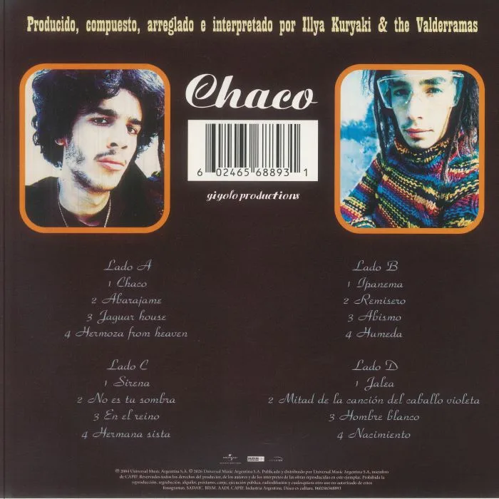 Обратная сторона обложки — Illya KURYAKI & THE VALDERRAMAS — Chaco (reissue)