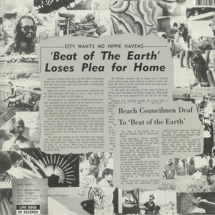 Обратная сторона обложки — The BEAT OF THE EARTH — The Electronic Hole (reissue)