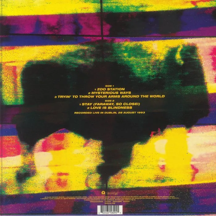 Back cover — U2 — ZOO TV: Live In Dublin 1993 EP
