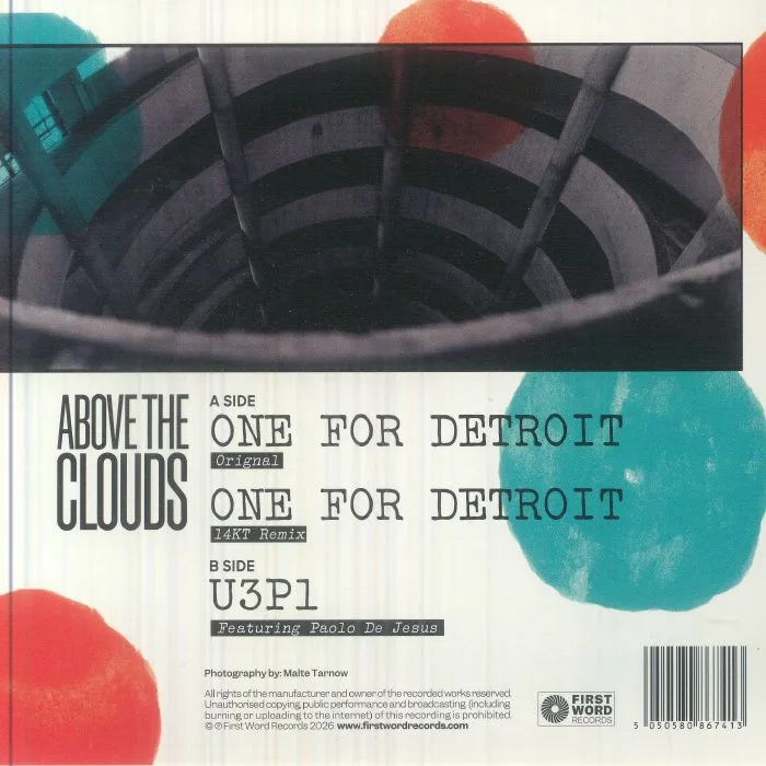 Обратная сторона обложки — ABOVE THE CLOUDS / KIDKANEVIL / MAGIC MANFRED — One For Detroit