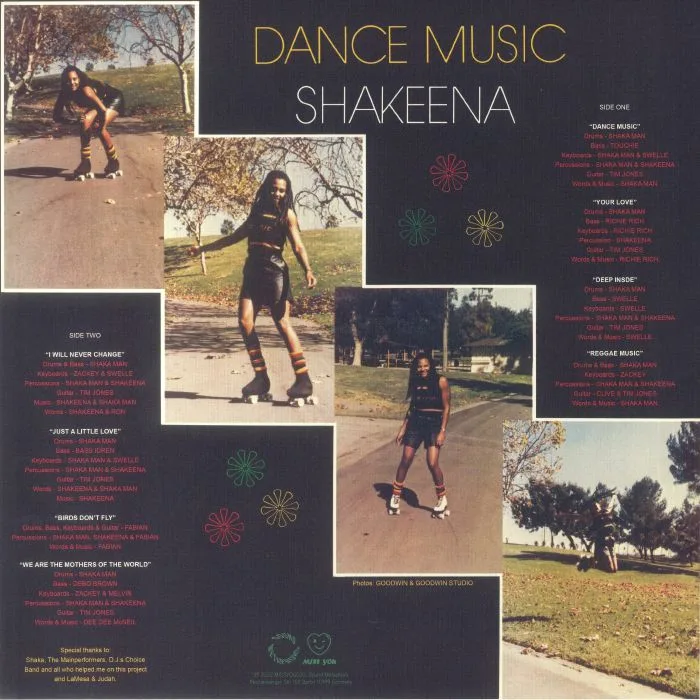 Back cover — SHAKEENA — Dance Music (reissue)