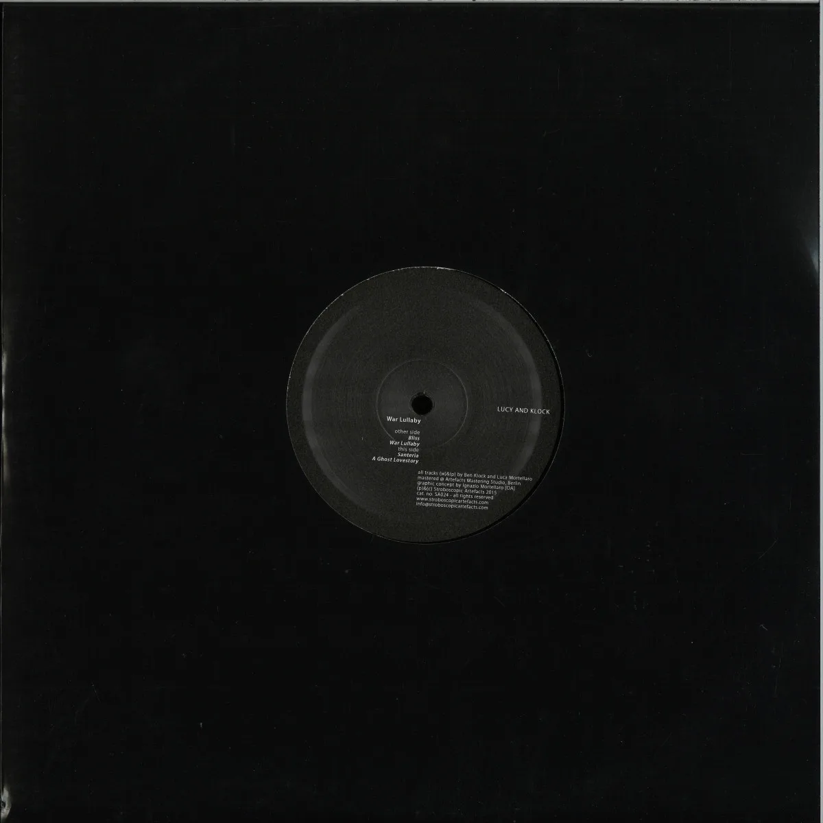 Back cover — LucyandKlock — War Lullaby