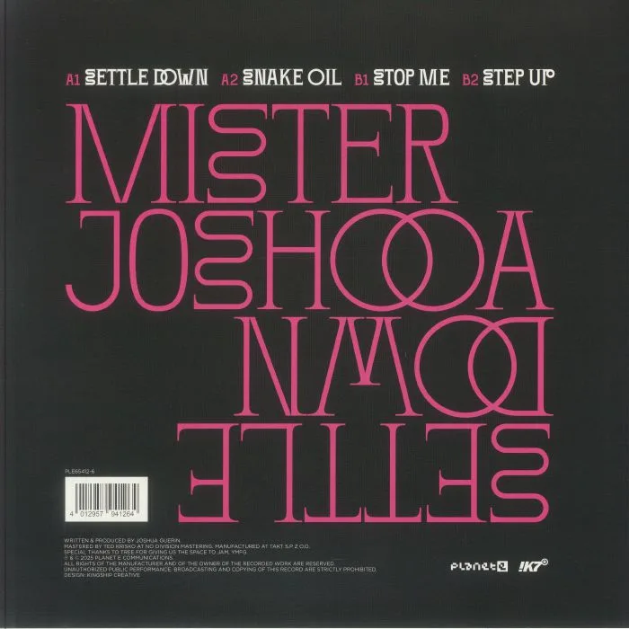 Обратная сторона обложки — MISTER JOSHOOA — Settle Down