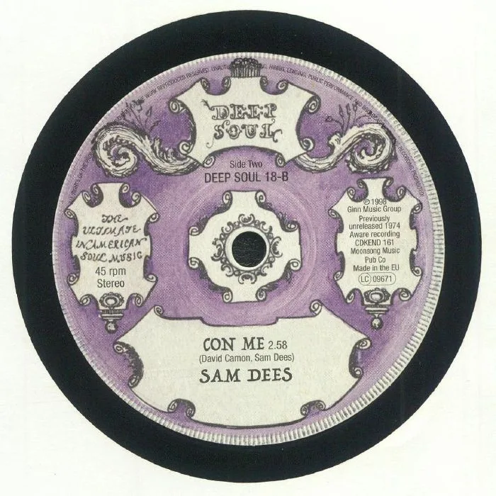 Back cover — MISS LOUISTINE / SAM DEES — Con Me