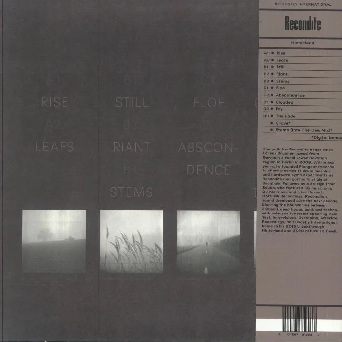 Back cover — RECONDITE — Hinterland (10th Anniversary Edition)