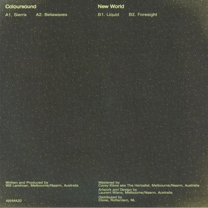 Обратная сторона обложки — COLOURSOUND — New World