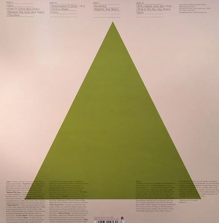 Back cover — BONOBO — Days To Come