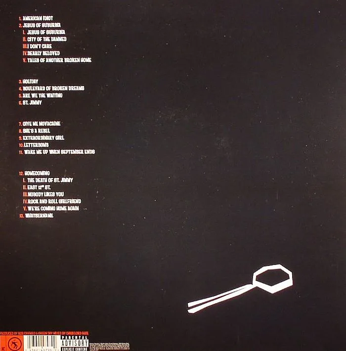 Back cover — GREEN DAY — American Idiot
