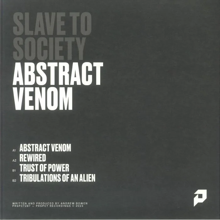 Back cover — SLAVE TO SOCIETY — Abstract Venom