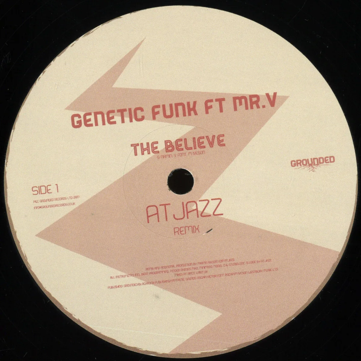 Front cover — Genetic Funkft.Mr. V — The Believe EP