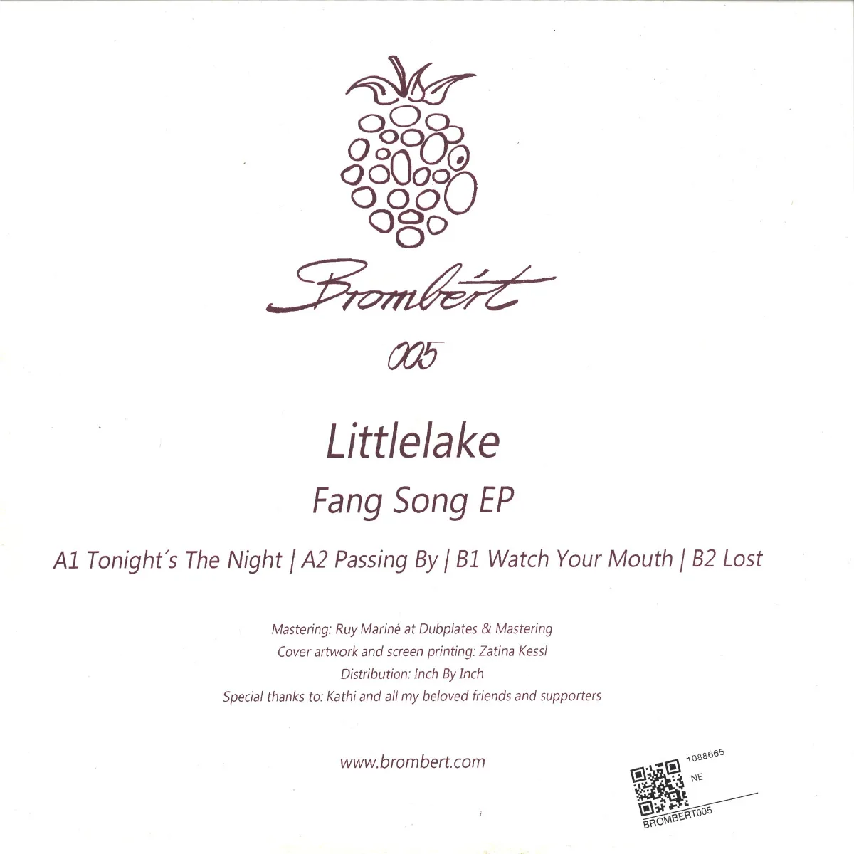Back cover — Littlelake — Fang Song EP