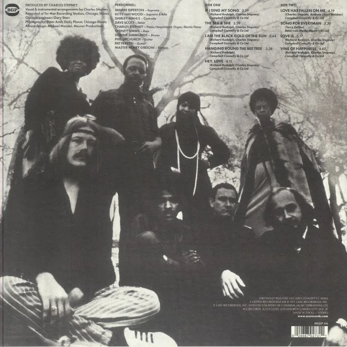 Back cover — The NEW ROTARY CONNECTION — Hey Love