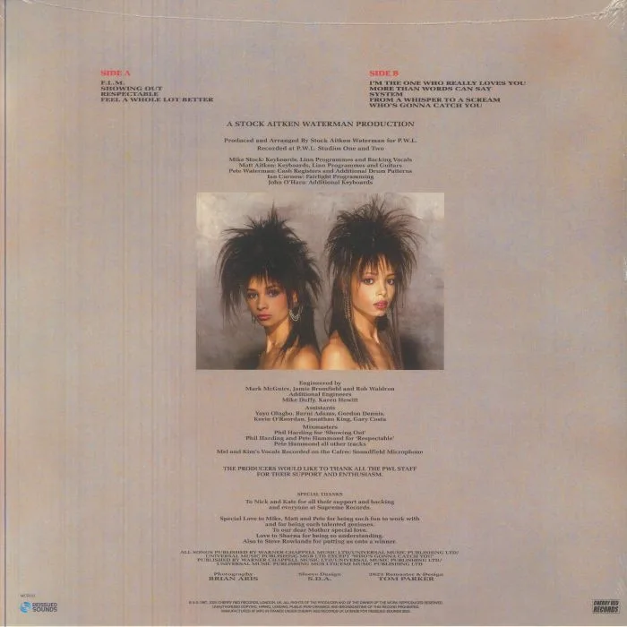 Back cover — MEL & KIM — FLM (reissue)