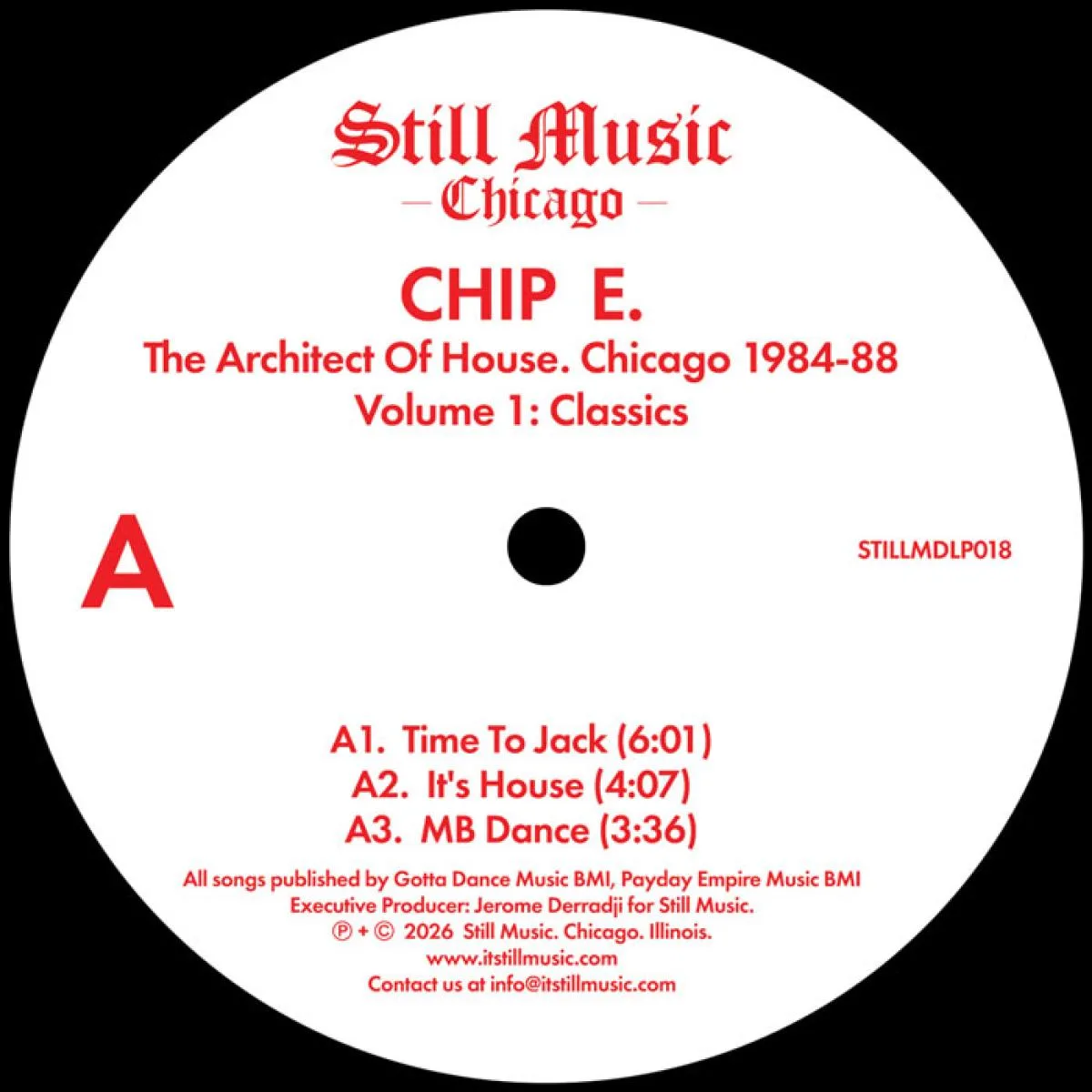 Back cover — Chip E — The Architect Of House - Chicago 1984-88. Volume 1: Classics LP 2x12"