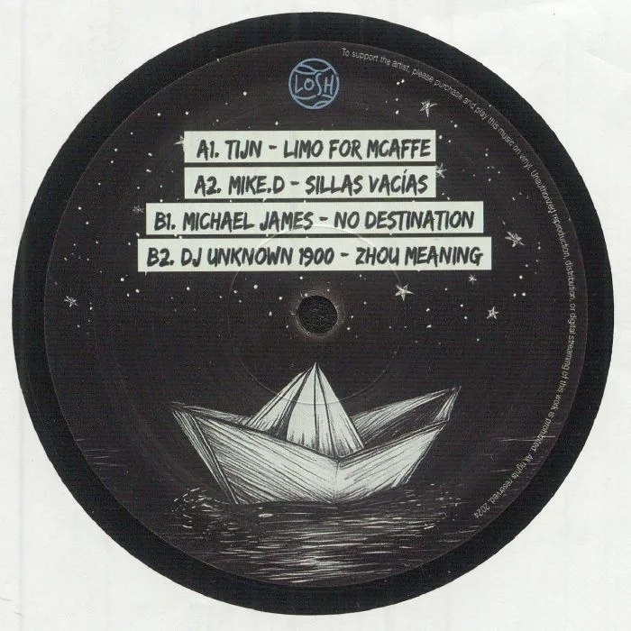 Back cover — TIJN / MIKE D / MICHAEL JAMES / DJ UNKNOWN 1900 — Losh Label 001
