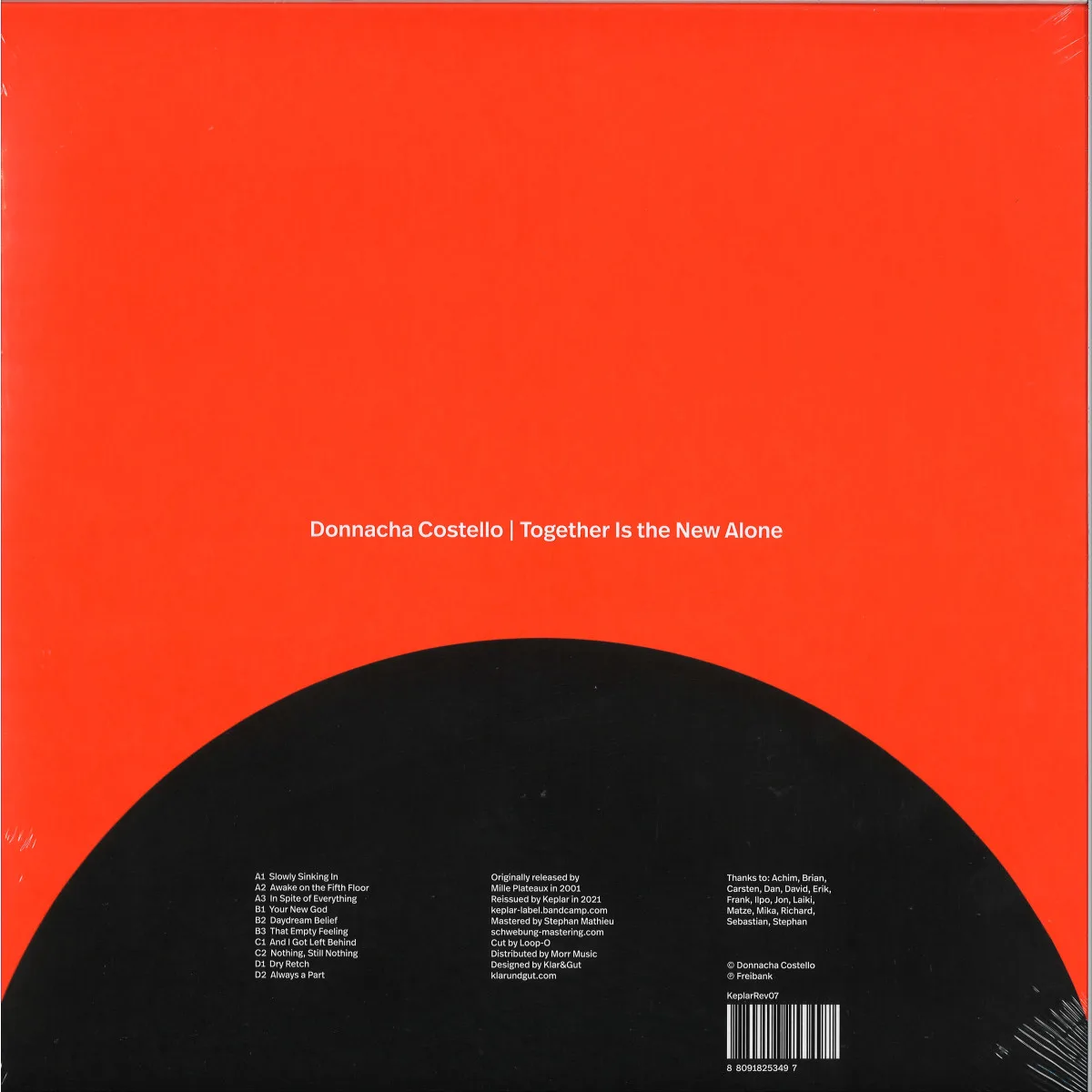 Обратная сторона обложки — Donnacha Costello — Together Is The New Alone (2021 Remaster) 2x12"