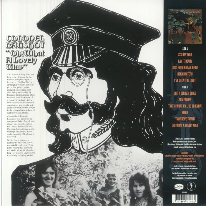 Back cover — COLONEL BAGSHOT / BRIAN FARRELL — Oh! What A Lovely War (Anniversary Edition) (Record Store Day RSD 2026)