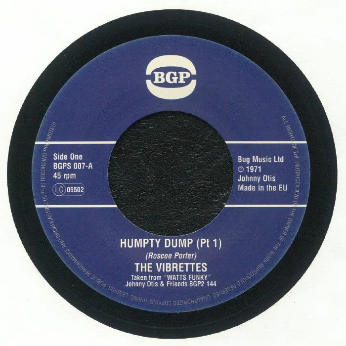 Лицевая сторона обложки — The VIBRETTES — Humpty Dump (reissue)