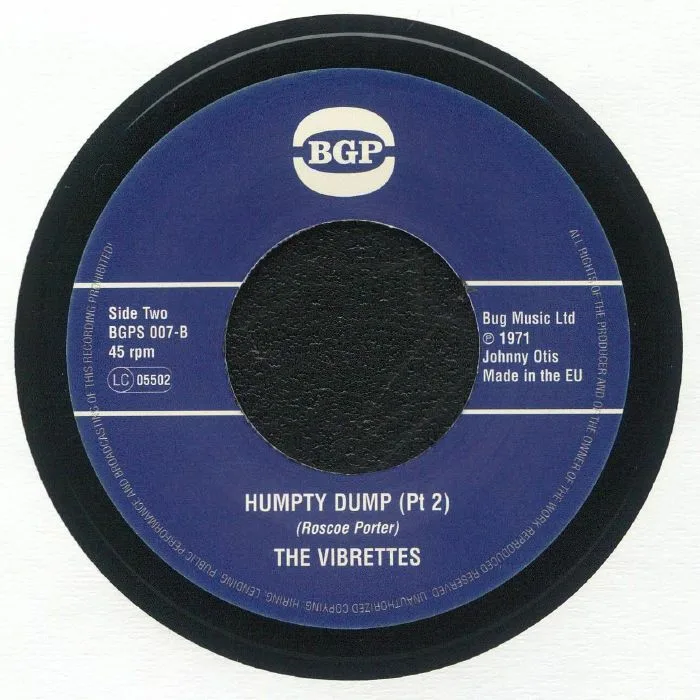 Обратная сторона обложки — The VIBRETTES — Humpty Dump (reissue)