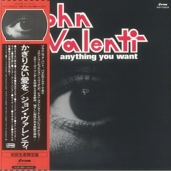 Лицевая сторона обложки — John VALENTI — Anything You Want