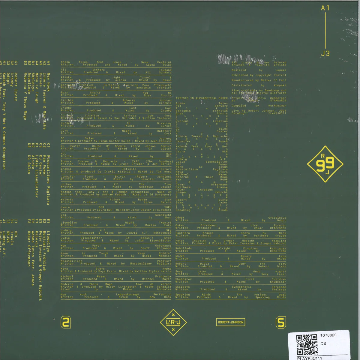 Обратная сторона обложки — Various — Lifesaver 5 Compilation - Tell Me Something Good - 25 Years of Famous When Dead LP 5x12"