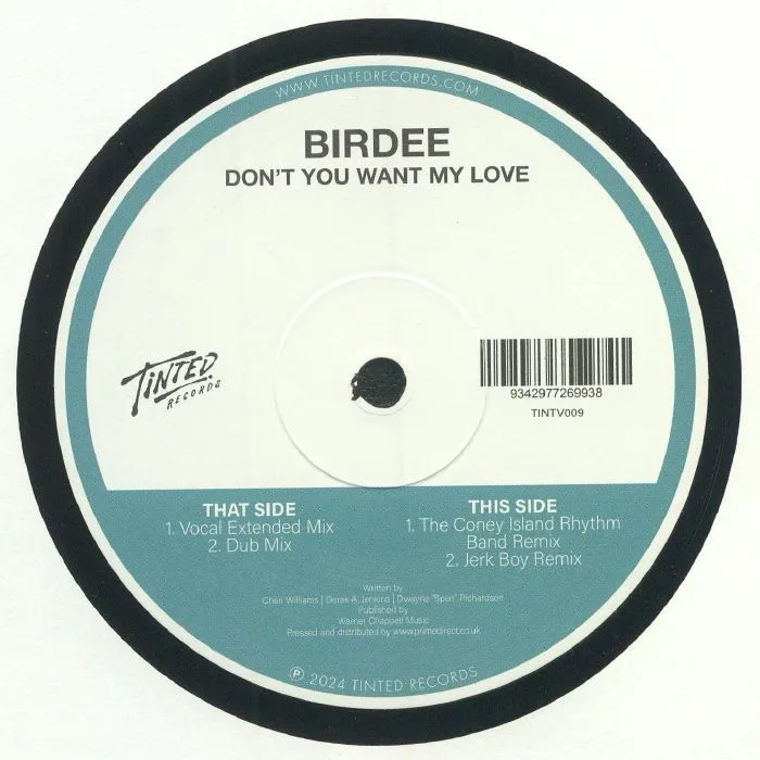 Back cover — BIRDEE — Don't You Want My Love