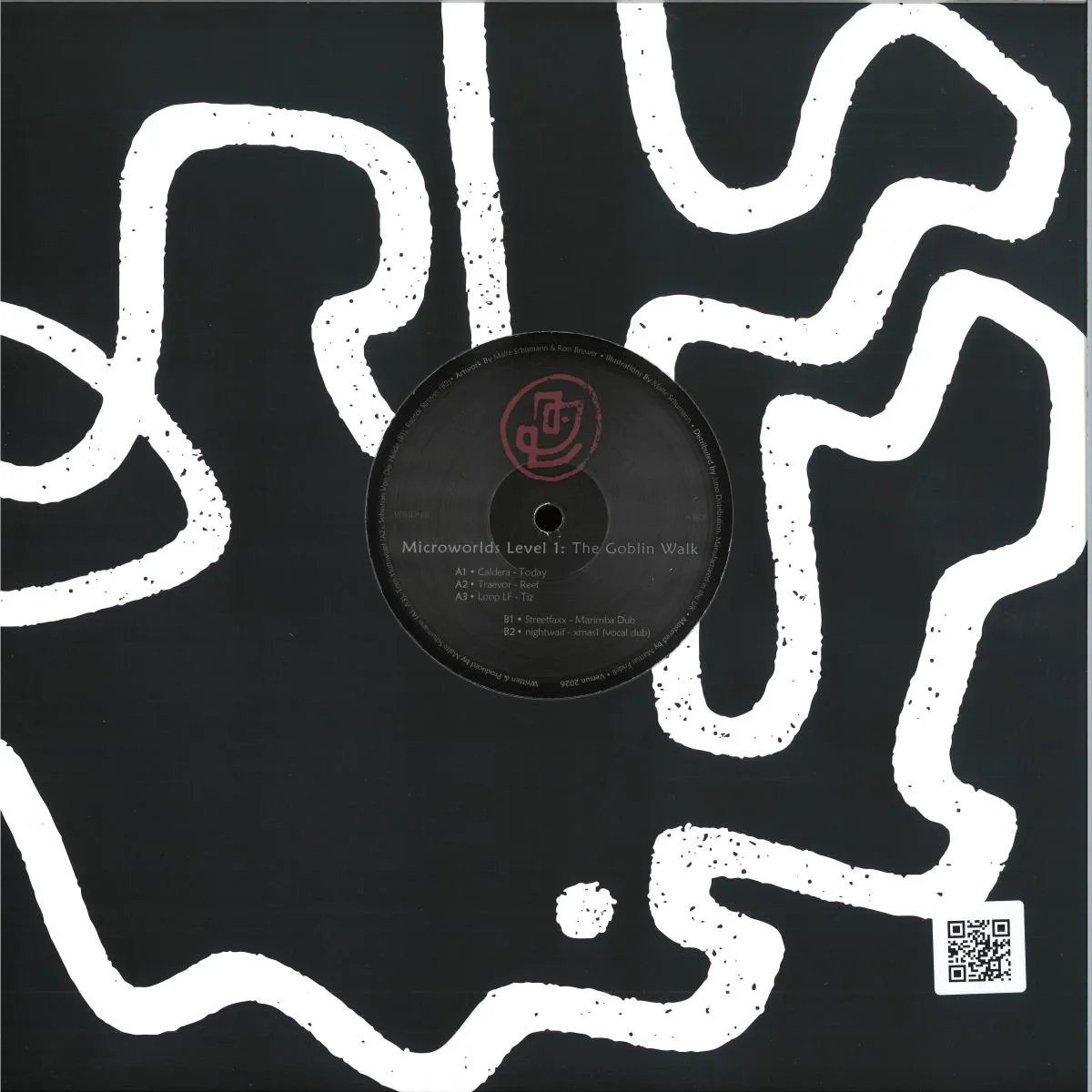 Back cover — Caldera / Traevor / Loop Lf / Streetfaxx / Nightwaif — Microworlds Level 1: The Goblin Walk