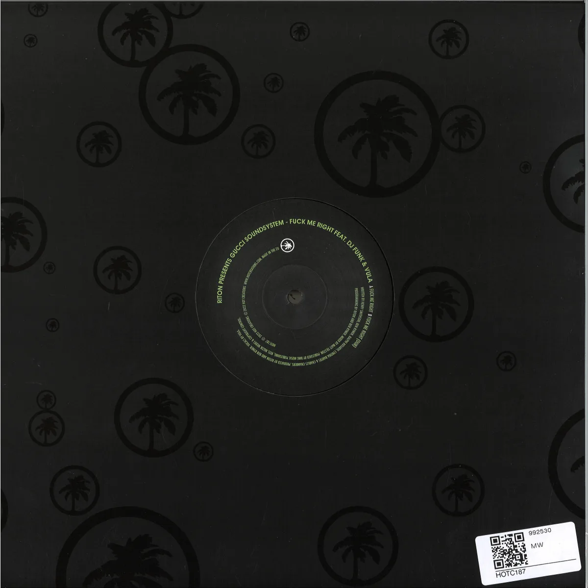 Обратная сторона обложки — RitonpresentsGucci Soundsystem — Fuck Me Right EP