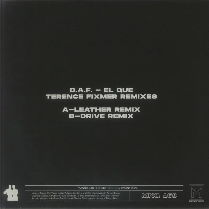 Back cover — DAF — El Que (Terence Fixmer remixes)