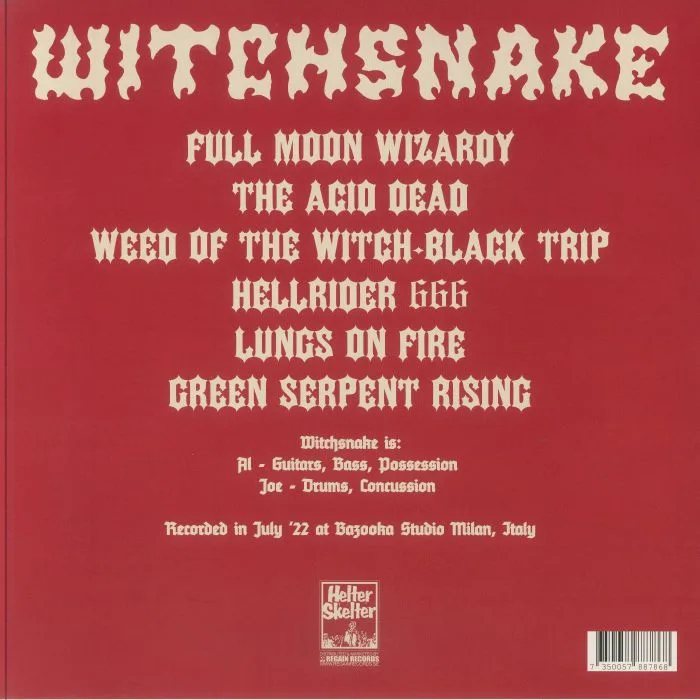 Обратная сторона обложки — WITCHSNAKE — Witchsnake