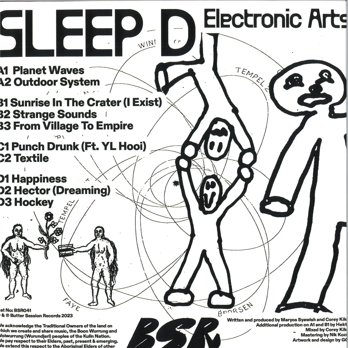 Обратная сторона обложки — Sleep D — Electronic Arts LP 2x12"
