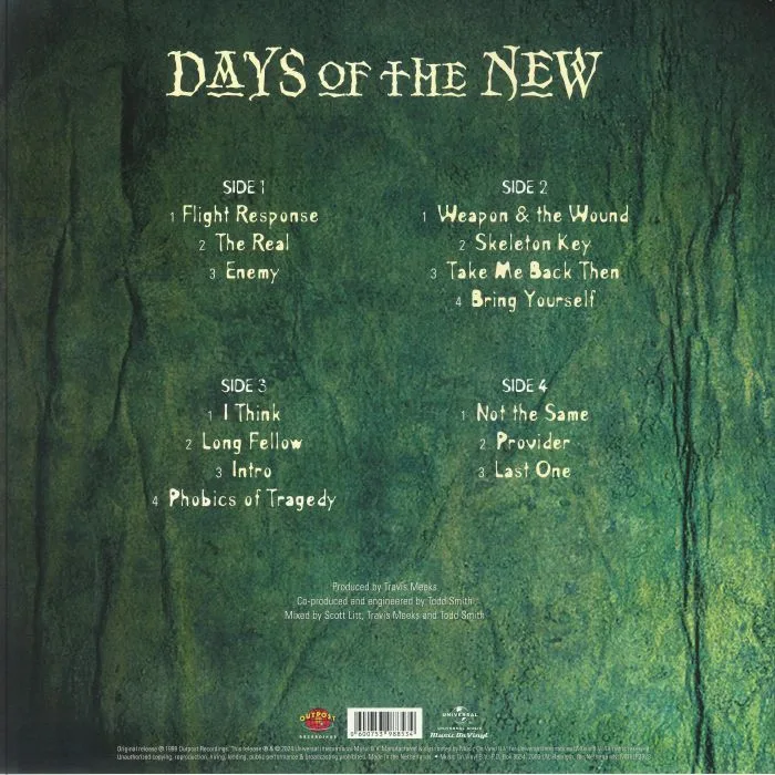 Back cover — DAYS OF THE NEW — Days Of The New II: The Green Album (25th Anniversary Edition)