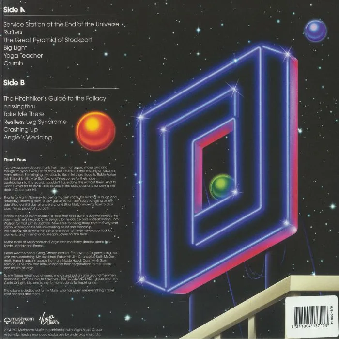 Back cover — Antony SZMIEREK — Service Station At The End Of The Universe (Record Store Day RSD 2025)