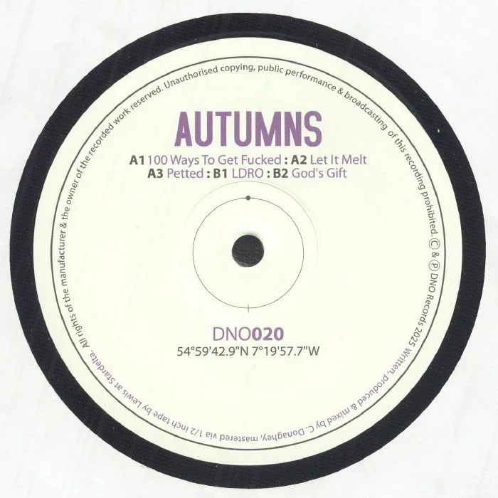Back cover — AUTUMNS — Get A Life Listen To Autumns EP