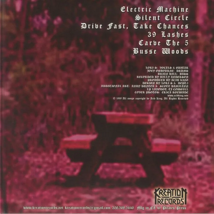 Back cover — ACID KING — Busse Woods (reissue)