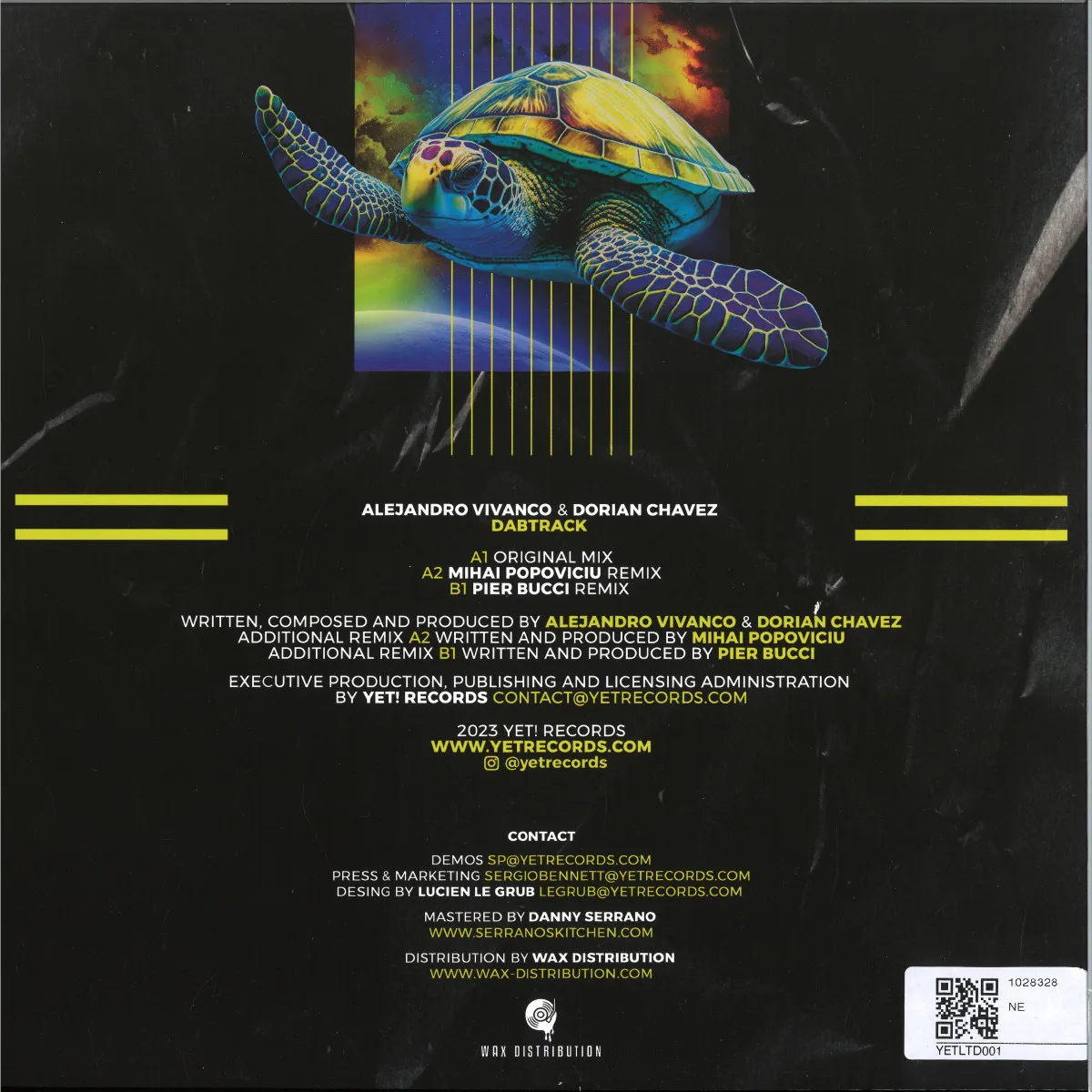 Обратная сторона обложки — Alejandro Vivanco&Dorian Chavez — Dabtrack EP