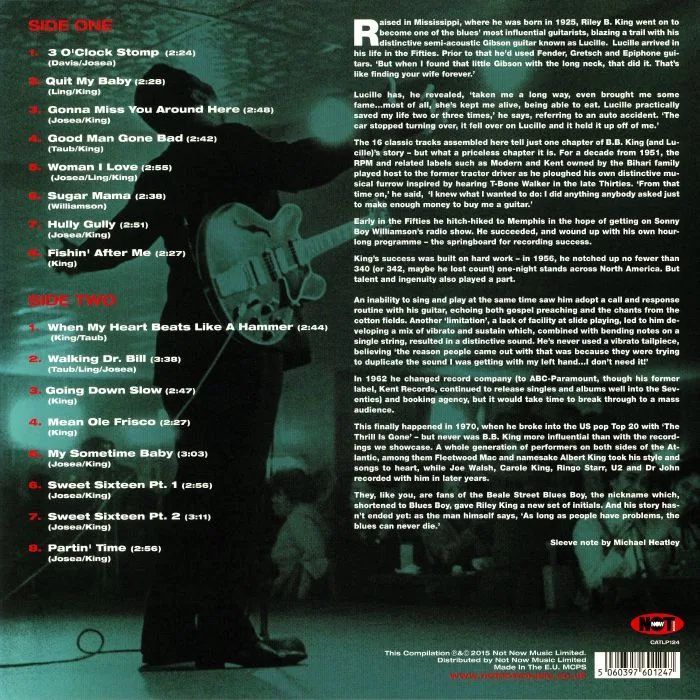 Back cover — BB KING — The King Of The Blues: Original Blues Classics