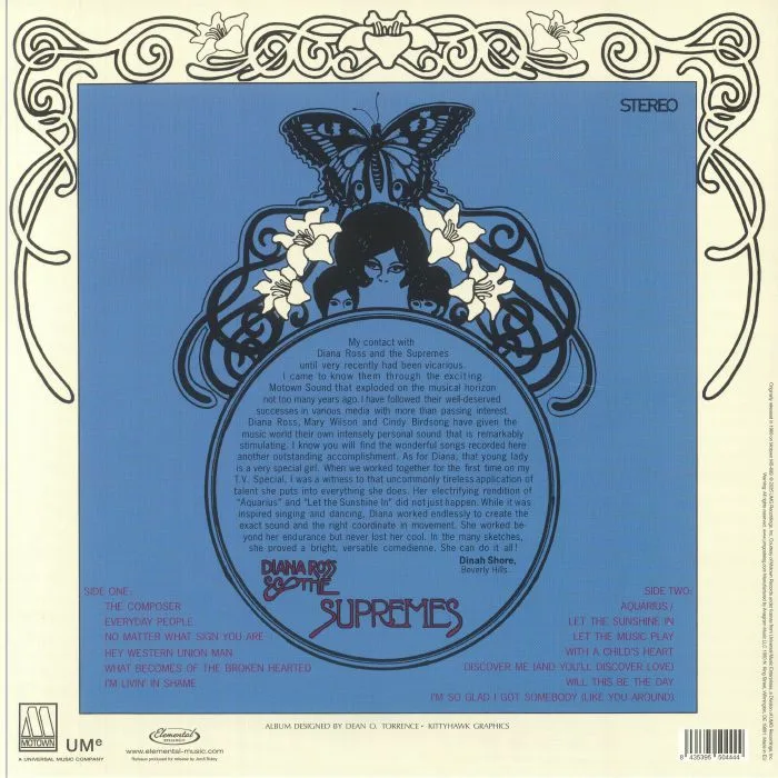 Обратная сторона обложки — Diana ROSS & THE SUPREMES — Let The Sunshine In (reissue)