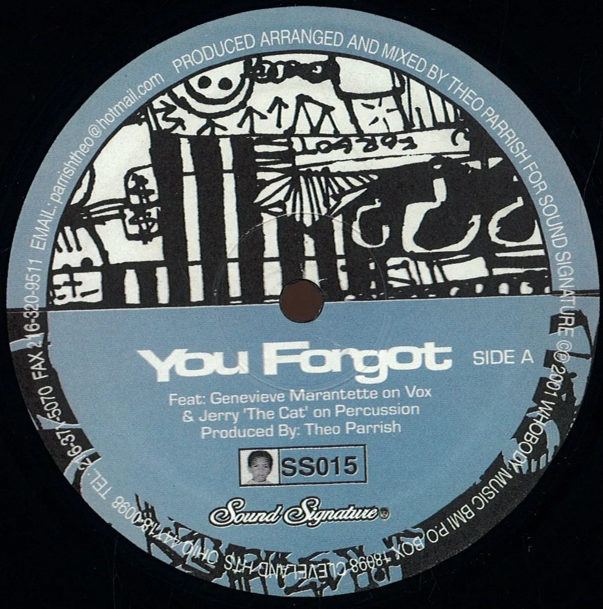 Лицевая сторона обложки — Theo Parrish — You Forgot