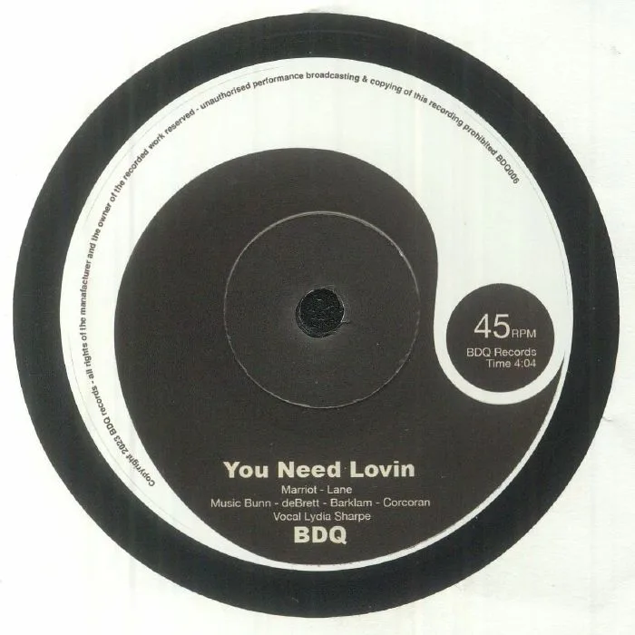 Front cover — BDQ aka BUNNDEBRETTQUINTET — You Need Lovin