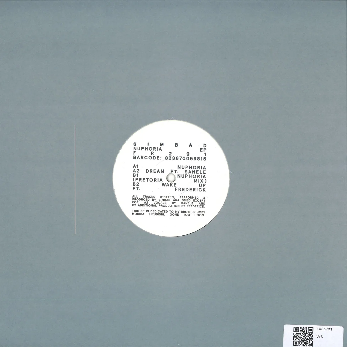 Лицевая сторона обложки — Simbad — Nuphoria EP