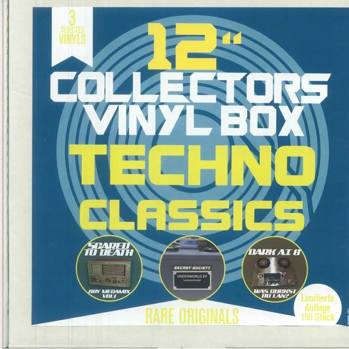 SECRET SOCIETY / SCARED TO DEATH / DARK AT 8 — 12" Collectors Vinyl Box: Techno Classics