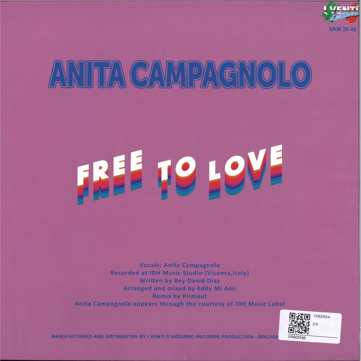Обратная сторона обложки — Anita Campagnolo — FREE TO LOVE