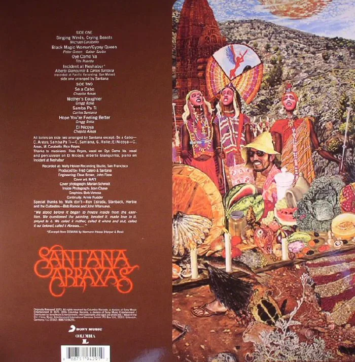 Back cover — SANTANA — Abraxas