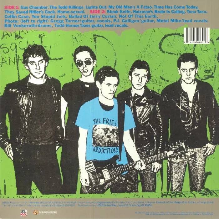 Обратная сторона обложки — ANGRY SAMOANS — Back From Samoa (reissue)